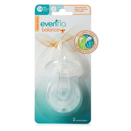 Nipple Evenflo Feeding Balance + Wide Neck Fast Flow / X-Cut Tip Ages 8 Months and Up