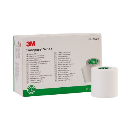 Medical Tape 3M™ Transpore™ White White 2 Inch X 10 Yard Plastic NonSterile