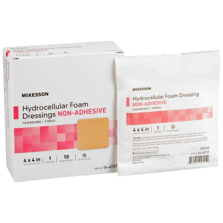 Foam Dressing 4 X 4 Inch Without Border Film Backing Nonadhesive Square Sterile