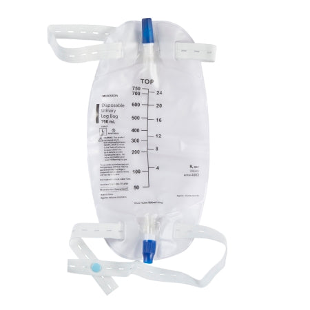 Urinary Leg Bag Anti-Reflux Valve Sterile 750 mL Vinyl