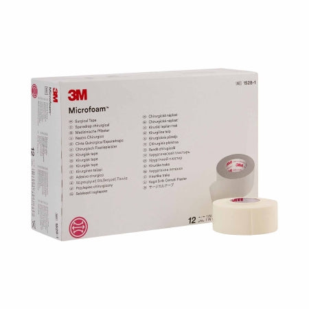 Medical Tape 3M™ Microfoam™ White 1 Inch X 5-1/2 Yard Elastic / Foam NonSterile