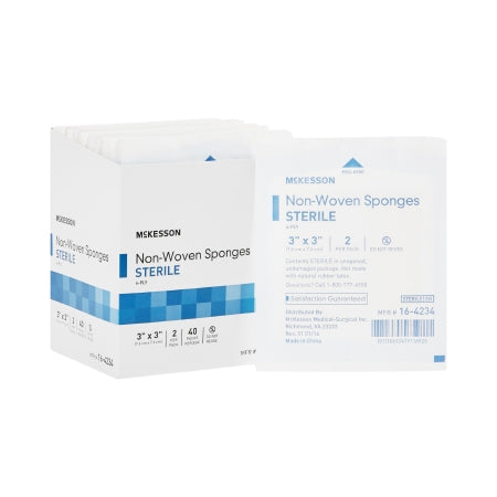 Nonwoven Sponge 3 X 3 Inch 4-Ply Sterile 2 per Pack