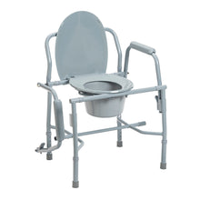 Load image into Gallery viewer, Drive Medical Deluxe Steel Drop Arm Commode, 300 lbs. Weight Capacity #11125KD-1
