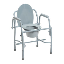 Load image into Gallery viewer, Drive Medical Deluxe Steel Drop Arm Commode, 300 lbs. Weight Capacity #11125KD-1

