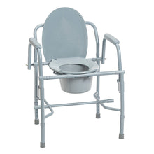 Load image into Gallery viewer, Drive Medical Deluxe Steel Drop Arm Commode, 300 lbs. Weight Capacity #11125KD-1
