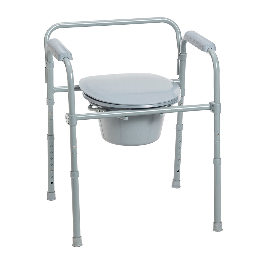Drive Medical Folding Steel Commode  #RTL11158KDR