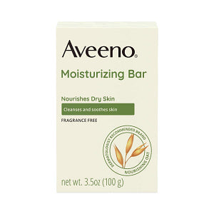 Johnson & Johnson Aveeno Moisturizing Bar Soap with Nourishing Oat Flour, 3.5 oz.