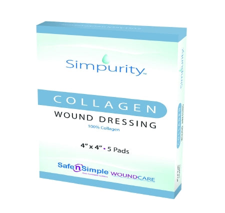 Collagen Dressing Simpurity™ Without Border Collagen 4 X 4 Inch 5 Coun ...