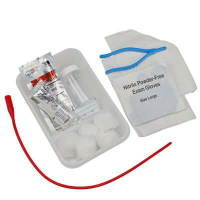 Intermittent Catheter Tray Curity™ Open System / Urethral 16 Fr. Without Balloon Red Rubber