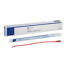 Load image into Gallery viewer, Cardinal Urethral Catheter Dover™ Coude Tip Hydrophilic Coated Red Rubber 16 Fr. 12 Inch #8404
