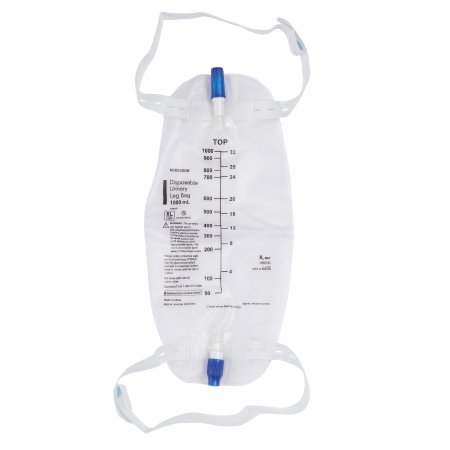 Urinary Leg Bag Anti-Reflux Valve Sterile 1000 mL Vinyl