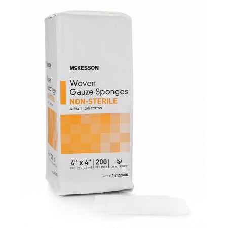 Gauze Sponge 4 X 4 Inch 200 per Pack NonSterile 12-Ply Square