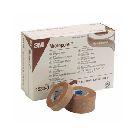 Medical Tape 3M™ Micropore™ Tan 1/2 Inch X 10 Yard Paper NonSterile