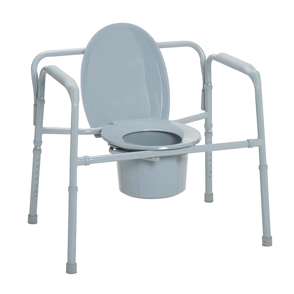 Drive Medical Bariatric Folding Commode, 650 lbs. Weight Capacity #11117N-1