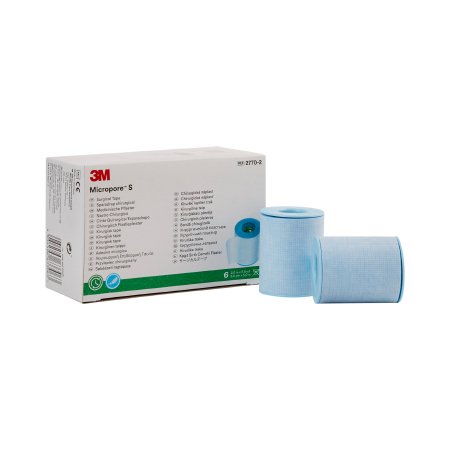 Medical Tape 3M™ Micropore™ S Blue 2 Inch X 5-1/2 Yard Silicone NonSterile