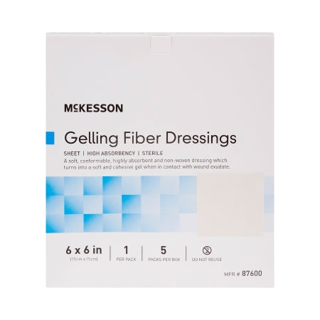 Absorbent Gelling Fiber Dressing Carboxymethyl Cellulose (CMC) 6 X 6 Inch