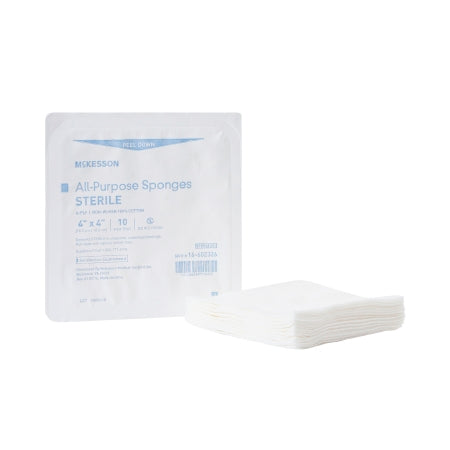 Nonwoven Sponge 4 X 4 Inch 4-Ply Sterile 10 per Tray