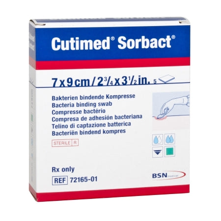 Antimicrobial Mesh Dressing Cutimed® Sorbact® 2-4/5 X 3-1/2 Inch Sterile