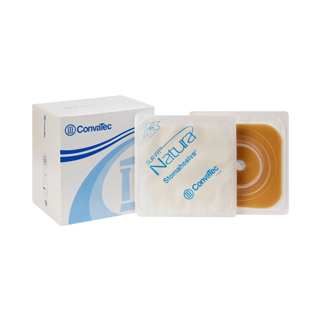 ConvaTec Ostomy Barrier Sur-Fit Natura® Trim to Fit 401575, Extended Wear Stomahesive® Without Tape Sur-Fit® Natura® System Hydrocolloid 1 to 1-1/4 Inch Opening 4 X 4 Inch