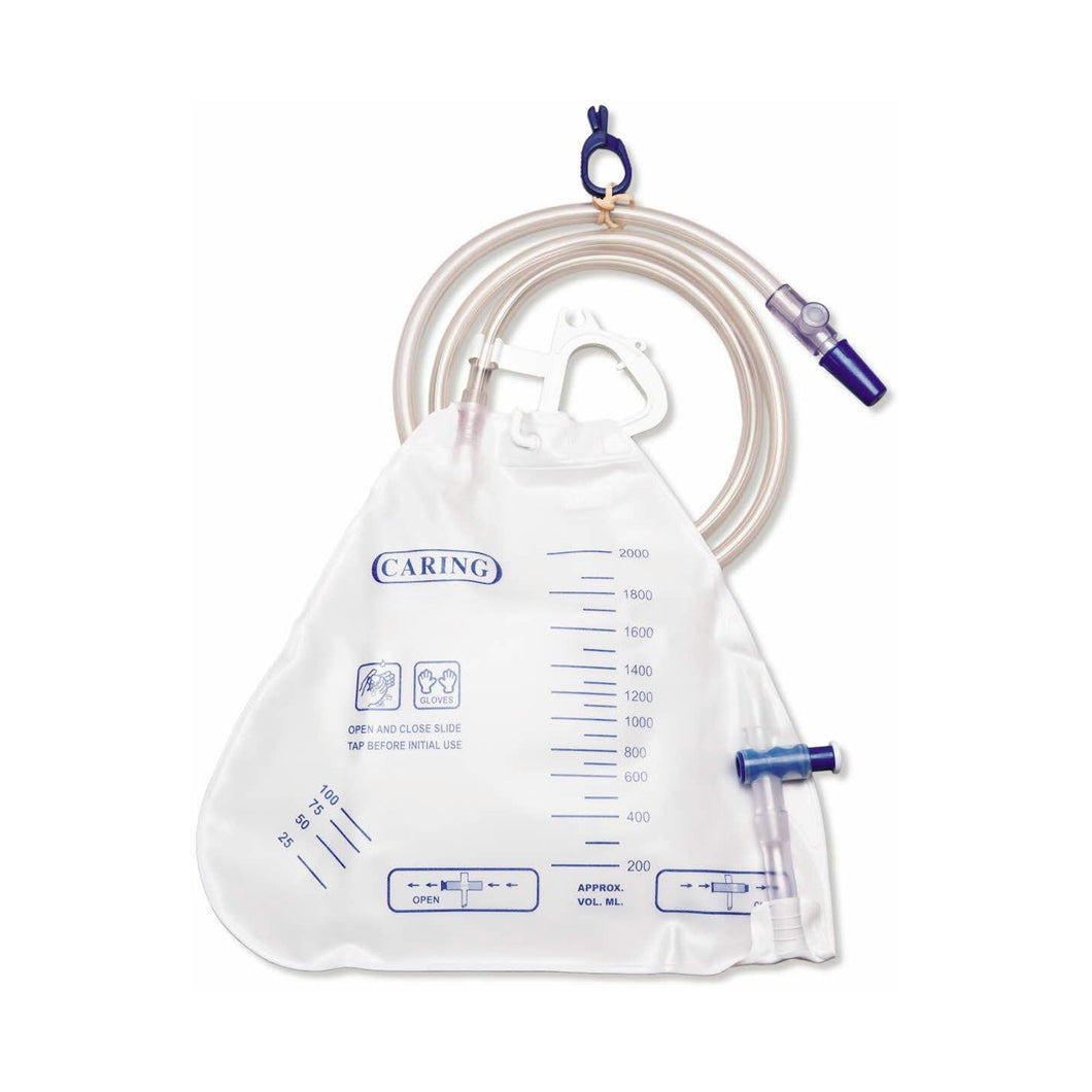 Medline Urinary Drain Bag Anti-Reflux Valve Sterile 2,000 mL Vinyl #DYNC1674
