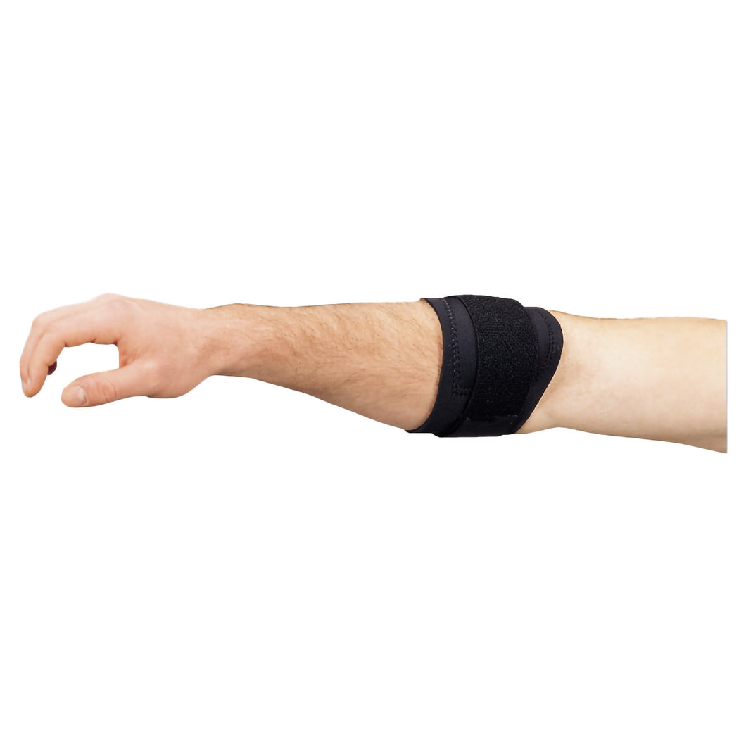Elbow Support DeRoyal® Large Pull-On / Hook and Loop Strap Closure Tennis Elbow Strap Left or Right Elbow 11 to 12 Inch Forearm Circumference Black #NE7731-74