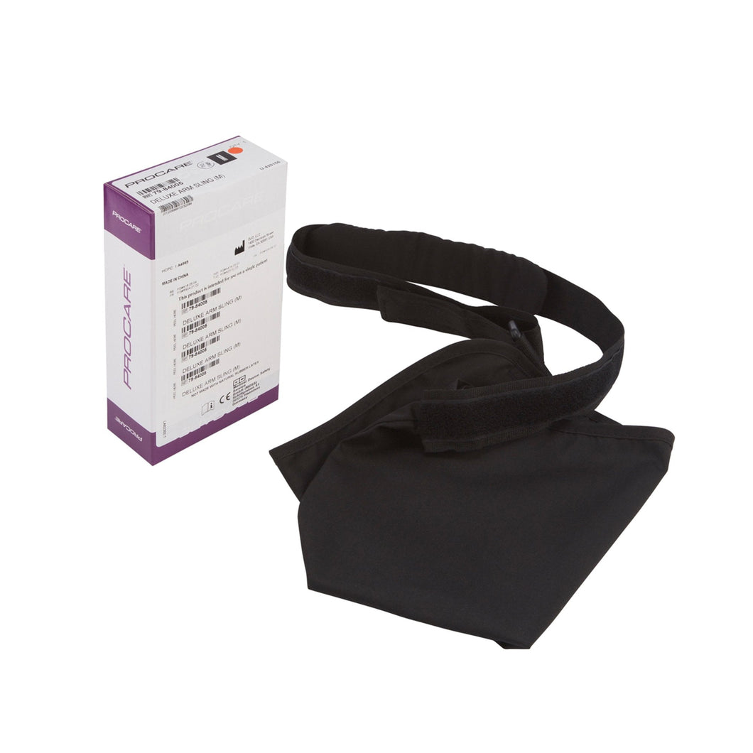Arm Sling with Shoulder Pad Procare® Deluxe D-Ring / Hook and Loop Strap Closure Medium #79-84005