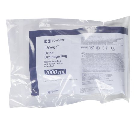 Urinary Drain Bag Dover™ Anti-Reflux Valve NonSterile 2000 mL Vinyl