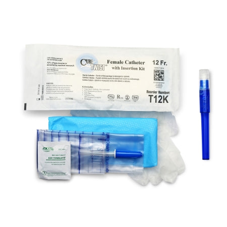 Intermittent Catheter Tray Cure Twist® Female / Straight Tip 12 Fr. Without Balloon