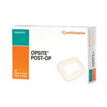 Load image into Gallery viewer, Transparent Film Dressing with Pad OpSite Post Op 3-3/8 X 3-3/4 Inch 3 Tab Delivery Rectangle Sterile #66000709
