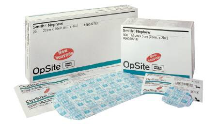 Transparent Film Dressing with Pad OpSite Post Op 2 X 2-1/2 Inch 3 Tab Delivery Rectangle Sterile #66000708