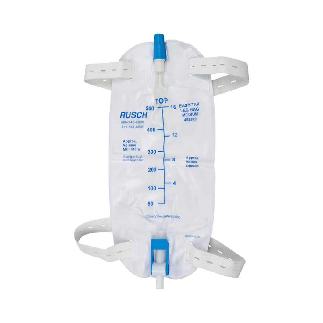 Teleflex Urinary Leg Bag Easy Tap™ Anti-Reflux Valve Sterile 562 mL Vinyl #452919