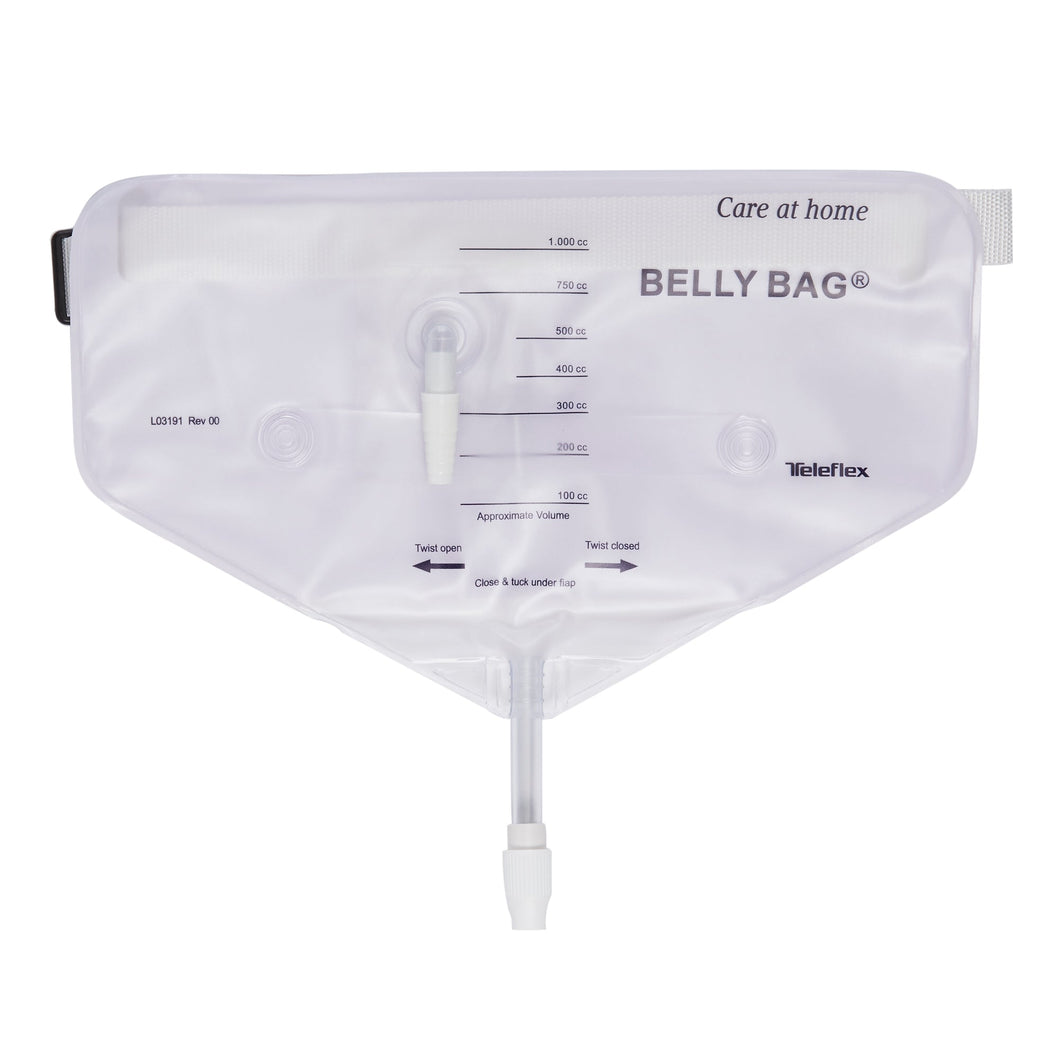 Teleflex Urinary Drain Bag Belly Bag® Anti-Reflux Valve Sterile 1,000 mL Vinyl #B1000