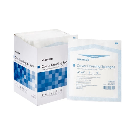 Cellulose Filled Nonwoven Sponge 4 X 4 Inch Sterile 2 per Pack