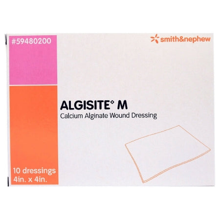 Alginate Dressing AlgiSite M 4 X 4 Inch Square Calcium Alginate Sterile