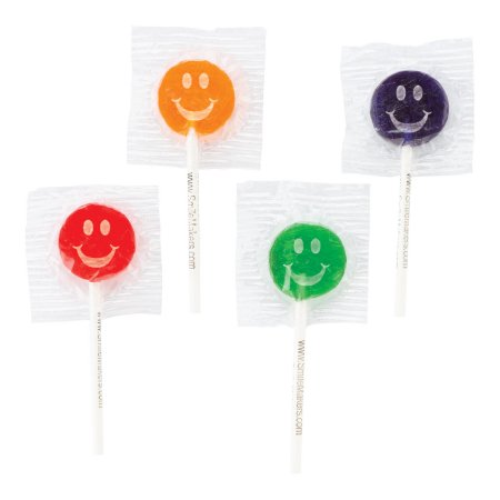 Lollipop Smile Tongue Tattoo Orange, Cherry, Grape, and Watermelon Flavors, 1 Inch Pop, 3 Inch Stick