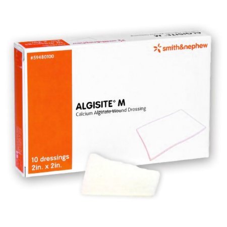 Alginate Dressing AlgiSite M 2 X 2 Inch Square Calcium Alginate Sterile