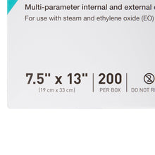 Load image into Gallery viewer, Sterilization Pouch McKesson Argent™ Sure-Check® Ethylene Oxide (EO) Gas / Steam 7-1/2 X 13 Inch Transparent / Blue Self Seal Paper / Film #73-SSP383
