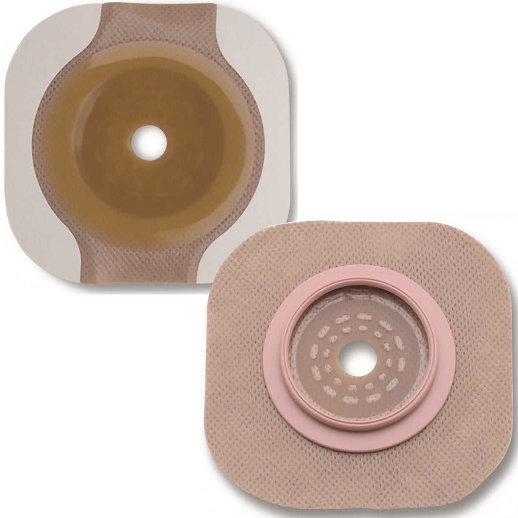 Hollister Ostomy Barrier New Image™ Flextend™ Trim to Fit 14206, Standard Wear Adhesive Tape 102 mm Flange Yellow Code System Up to 3-1/2 Inch Opening