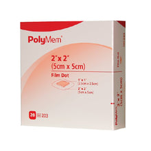 Load image into Gallery viewer, Ferris Manufacturing Foam Dressing PolyMem® 2 X 2 Inch With Border Film Backing Adhesive Square Sterile #203
