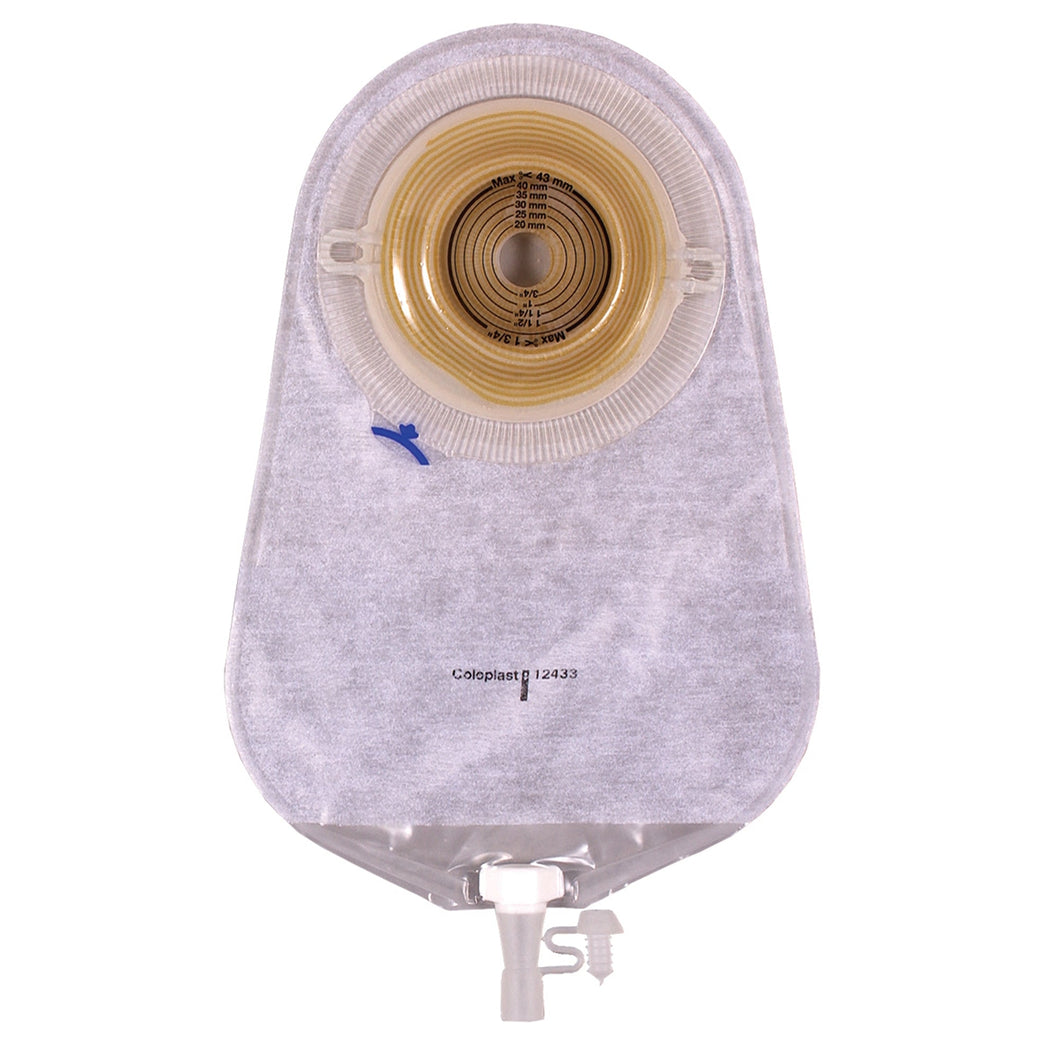 Coloplast Urostomy Pouch Assura® 12432 New Generation One-Piece System 10-3/4 Inch Length Convex, Trim to Fit 5/8 to 1-5/16 Inch Stoma Drainable