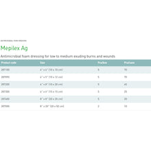 Load image into Gallery viewer, Molnlycke Silver Foam Dressing Mepilex® Ag 6 X 6 Inch Square Sterile #287300
