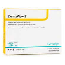 Load image into Gallery viewer, Transparent Film Dressing DermaView II™ 4 X 4-1/2 Inch Frame Style Delivery Rectangle Sterile #00253E
