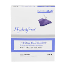 Load image into Gallery viewer, BSN Medical Antibacterial Foam Dressing Hydrofera BLUE® Classic 4 X 4 Inch Without Border Without Film Backing Nonadhesive Square Sterile #HB4414
