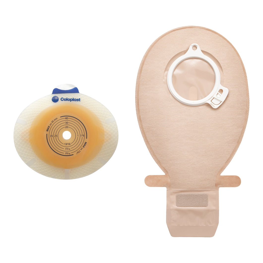 Coloplast Ostomy Barrier 10022 SenSura® Click Precut, Standard Wear Double Layer Adhesive 50 mm Flange Red Code System 3/16 Inch Opening
