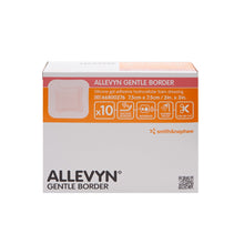 Load image into Gallery viewer, Smith &amp; Nephew Foam Dressing Allevyn Gentle Border 3 X 3 Inch With Border Film Backing Silicone Gel Adhesive Square Sterile #66800276
