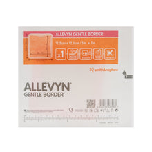 Load image into Gallery viewer, Smith &amp; Nephew Foam Dressing Allevyn Gentle Border 5 X 5 Inch With Border Film Backing Silicone Gel Adhesive Square Sterile #66800279
