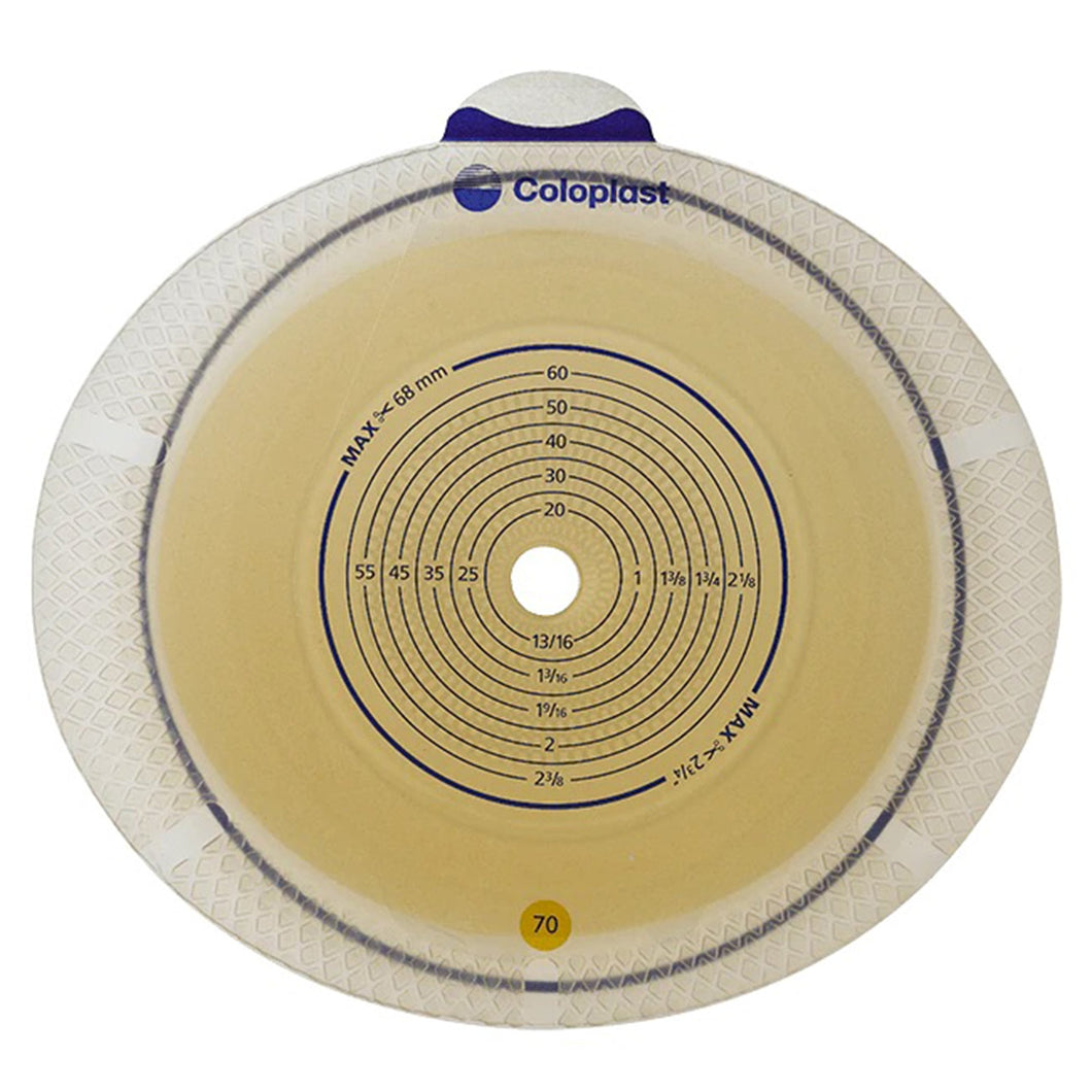 Coloplast Ostomy Barrier 10102 Sensura® Flex Trim to Fit, Standard Wear Double Layer Adhesive 50 mm Flange Red Code System 3/8 to 2 Inch Opening