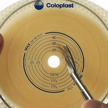 Load image into Gallery viewer, Coloplast Ostomy Barrier 10102 Sensura® Flex Trim to Fit, Standard Wear Double Layer Adhesive 50 mm Flange Red Code System 3/8 to 2 Inch Opening
