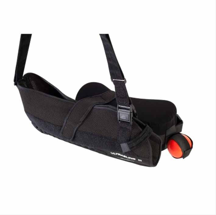 Sling with Abduction Pillow DonJoy® UltraSling® III Medium Nylon / Mesh Fabric / Polyester / Polyurethane Foam / Terry Cloth Buckle Closure / Hook and Loop Strap Closure Left or Right Arm #11-0449-3
