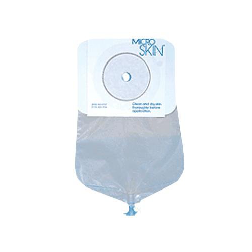 Cymed Urostomy Pouch MicroSkin® 86300W One-Piece System 9 Inch Length Flat, Trim to Fit Up to 1-3/4 Inch Stoma Drainable